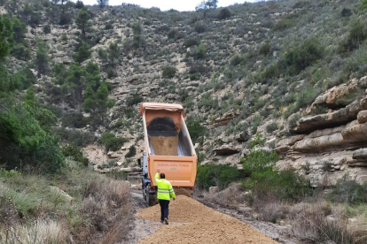 Las obras en los caminos afectados por la borrasca Filomena.
