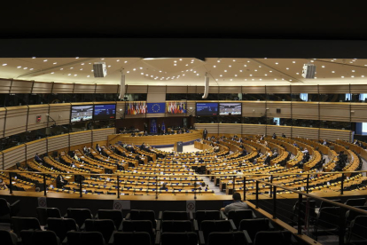 Vista general d'una sessió plenària del Parlament Europeu a Brussel·les.