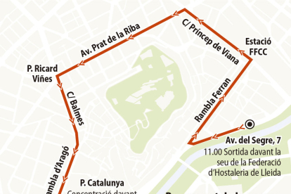 Marxa de protesta dels hostalers avui a Lleida i la Paeria ampliarà terrasses