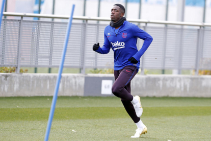 Ousmane Dembélé es va reincorporar als entrenaments després del seu tractament a Qatar.