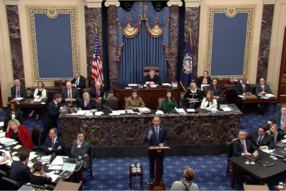 Imagen del Senado de EEUU, durante el pleno de ayer. 