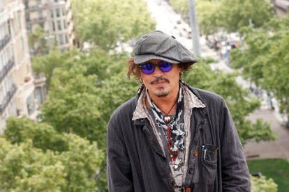 L’actor nord-americà Johnny Depp, durant la presentació de la seua pel·lícula a Barcelona.