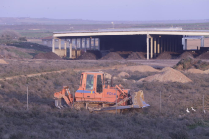El inicio de las obras en el vertedero de Montoliu en febrero. 