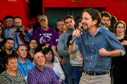 Pablo Iglesias centró ayer sus ataques en Ciudadanos.