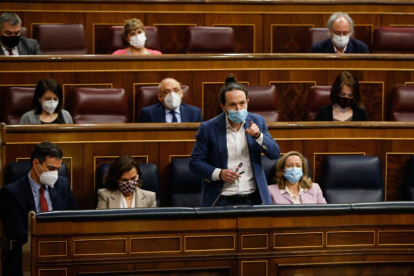 Pablo Iglesias en la sessió de control del Congrés.