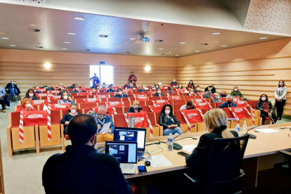 Celebració de la 3ª Conferència de la Federació d'Indústria de CCOO a l'auditori JoanOró