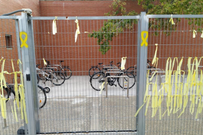 El parking vallado para bicicletas del campus de Agrónomos.