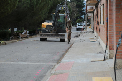 Las obras en la calle del barrio del Biberón.