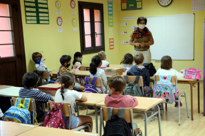 Imagen de una clase de la escuela de Salardú el pasado mes de septiembre. 