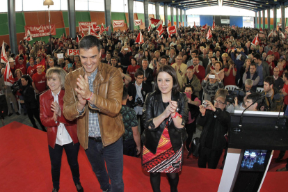 Sánchez va apel·lar a la militància ahir a l’iniciar la campanya.