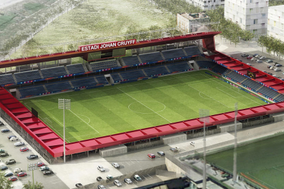 Una imagen virtual de cómo será el nuevo Mini Estadi Johan Cruyff.