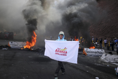 Concentración de la oposición el viernes en Tegucigalpa, capital de Honduras.