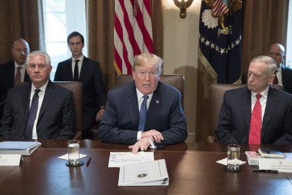  Trump participa en una reunión con su gabinete en la Casa Blanca el pasado miércoles.