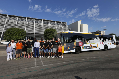 La presentació del bus urbà del Força Lleida.