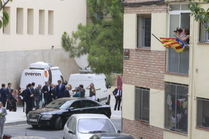 Rajoy, a l’AVE que el va portar fins a Lleida.