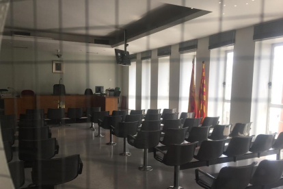 Sala de vistas del Juzgado de lo Penal 2 de Lleida. 