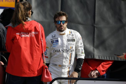 Fernando Alonso en Indianápolis.