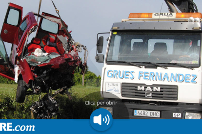Ferit greu en un accident entre una furgoneta i un camió a l'N-II a Castellnou de Seana