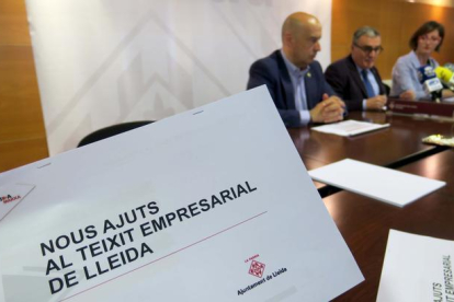 La presentació de la nova línia d'ajuts a empresaris a Lleida.