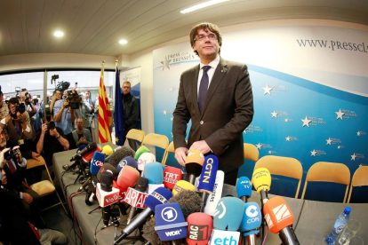 Puigdemont, en Bruselas el pasado martes.