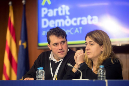 Els coordinadors generals del PDeCat, David Bonvehí i Marta Pascal.