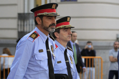 El jefe de los Mossos D'Esquadra, Josep Lluís Trapero, a su llegada a la Audiencia Nacional.