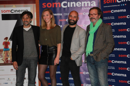 José Pozo en el Som Cinema 2016 con Terri, Hernández y Munné.