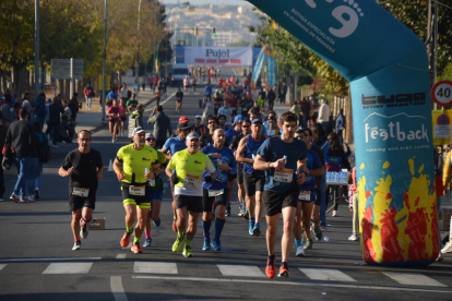 Un moment de la Mitja Marató de Mollerussa, que va tornar a celebrar-se ahir després de suspendre’s l’any passat