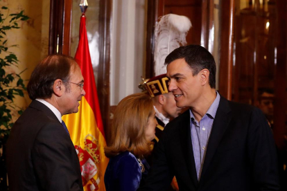 Mariano Rajoy, ahir, a l’arribar al Congrés dels Diputats.