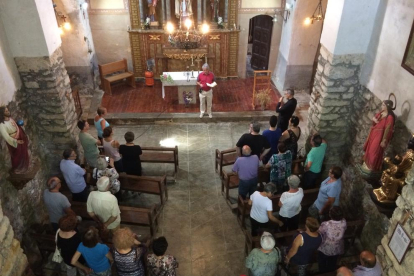 Acto de inauguración del repique de las campanas para dar las horas en la iglesia de Sant Serni. 