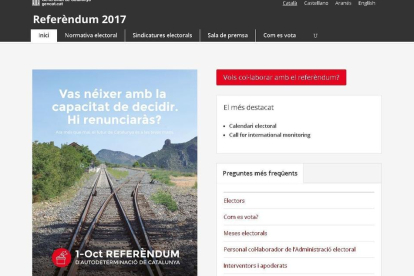 Web del referèndum