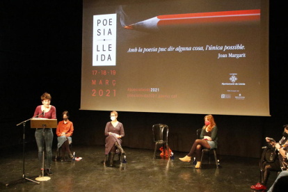 Josep M. Rodríguez y Pere Rovira rindieron homenaje a Joan Margarit en el nuevo festival Poesia Lleida.