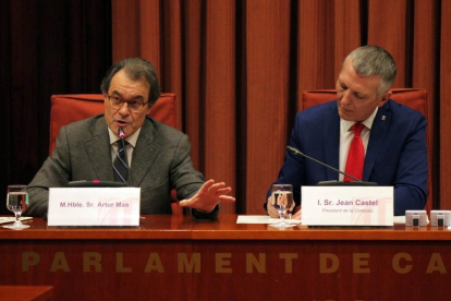 L'expresident Artur Mas compareix al Parlament per informar sobre el finançament de CDC i de les fundacions vinculades.