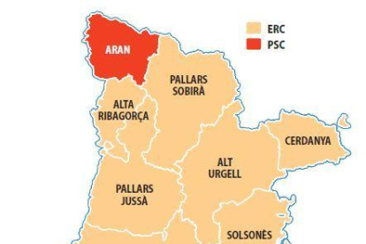 Triunfo republicano al ganar en ocho de cada diez municipios de Lleida