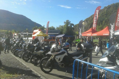 La concentración de motos ayer en El Pont de Suert.