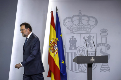 Mariano Rajoy, tras su comparecencia pública, en la que dijo que “soy muy consciente de lo que está en juego, sé de lo que se espera de mí”.