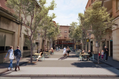 Imagen virtual de la calle Ciutat de Lleida, tras las reformas. 