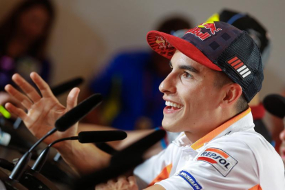 Marc Màrquez, durante la rueda de prensa de ayer previa del Gran Premio de San Marino.