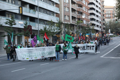Protesta ante el ayuntamiento de Cervera. 