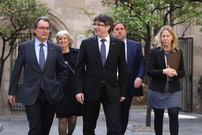 L'expresident de la Generalitat Artur Mas ha participat en el consell executiu setmanal del Govern.