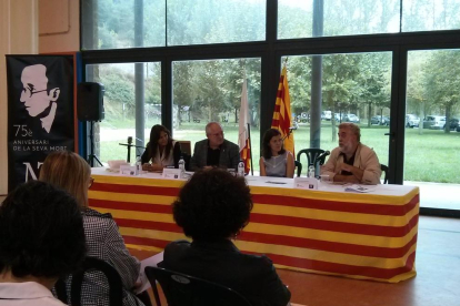 El conseller de Cultura, Lluís Puig, presidió ayer la presentación de los actos en Sant Quirze Safaja.