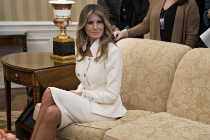 La primera dama, Melania Trump, en la Casa Blanca en una imagen de archivo.