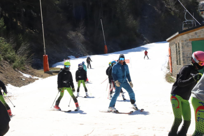 Esquiadors a l’estació d’Espot, aquest cap de setmana.