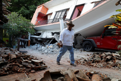 Un hotel esfondrat a Mèxic a causa del terratrèmol.