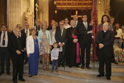La ofrenda de los Castellers de Lleida al patrón de la ciudad. 