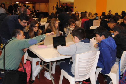 Els alumnes van poder participar en tallers de programació de jocs.