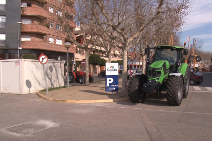 Els primers tractors ja han arribat al recinte, que es tanca avui al trànsit.