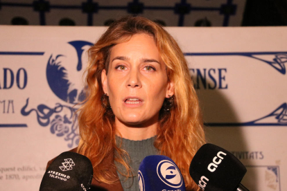 Primer pla de la presidenta d’En Comú Podem, Jéssica Albiach.