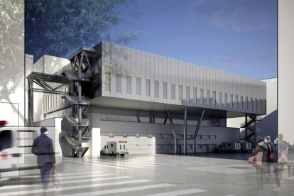 Recreación virtual del nuevo edificio previsto para el bloque quirúrgico del Arnau de Vilanova.