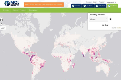 Investigadores crean un mapa de la vida todavía por descubrir en el planeta